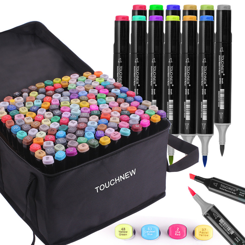 TOUCH COOL Fine Art Markers 168 Colors Bag Hardcase Tray Set - Now In Seoul
