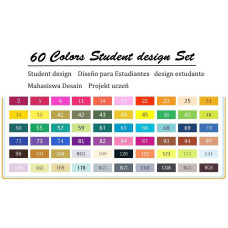 TOUCHNEW Alcohol Markers 60 Color Pack for Beginners Kids Students