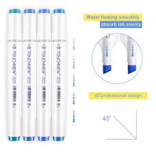 TOUCHNEW T6 Markers 80 Color Animation Design Set for Adult Art Drawing Sketching with Carry Bag