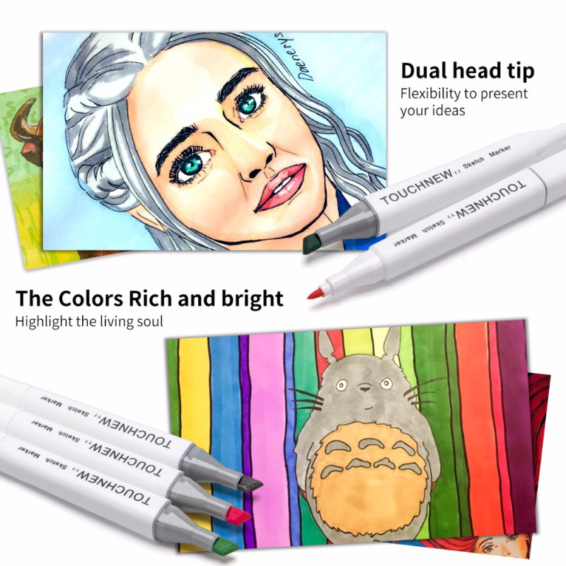 TouchNew Sketch Markers 80 Color Animation Design Set