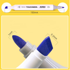 TOUCHNEW T8 12 Color Marker Pens Alcohol Based for Art Drawing Kids Students